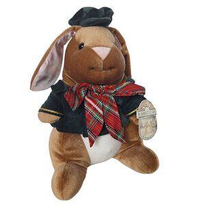 Commonwealth Toy Velveteen Rabbit Plush 15 Inch Brown Green 1985